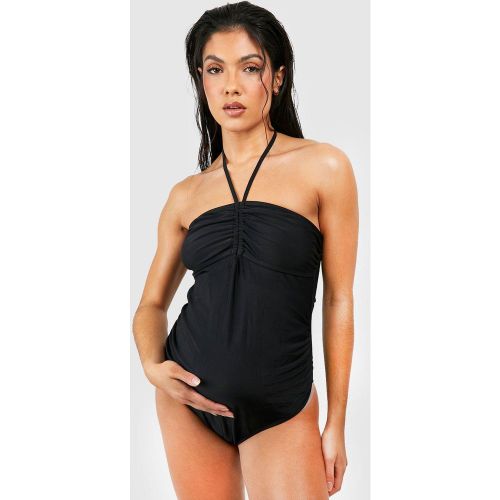 Maternité - Maillot De Bain Grossesse Bandeau Froncé - 40 - boohoo - Modalova