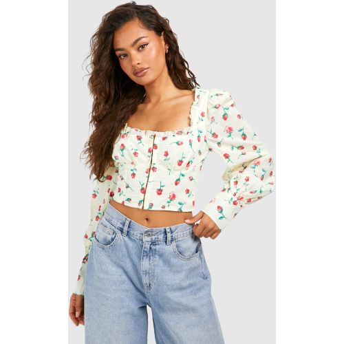 Corset À Agrafes Et Volants - 34 - boohoo - Modalova