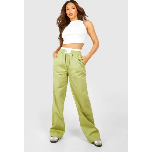 Tall" - Pantalon À Taille Contrastante - 36 - boohoo - Modalova