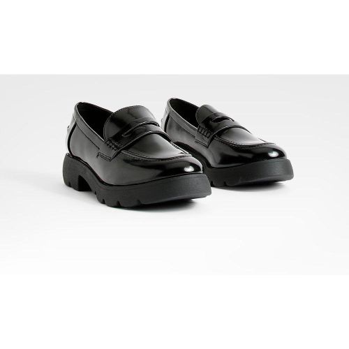 Mocassins Verni - Noir - 36, Noir - boohoo - Modalova