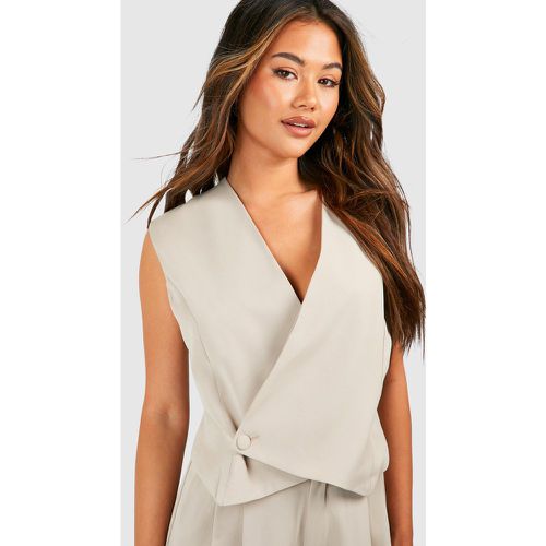 Veston Asymétrique Boutonné Sur Le Devant - 34 - boohoo - Modalova