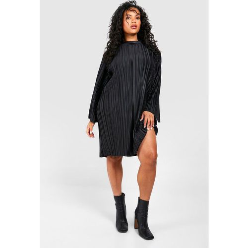 Grande Taille - Robe Droite Plissée À Manches Évasées - 46 - boohoo - Modalova