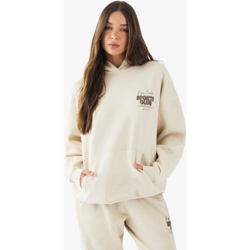 Sweat À Capuche Oversize À Slogan - S - boohoo - Modalova