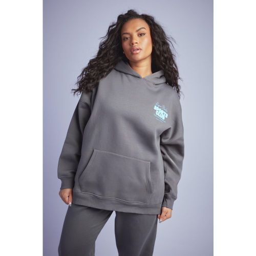 Grande Taille - Sweat À Capuche Oversize À Slogan - 44 - boohoo - Modalova