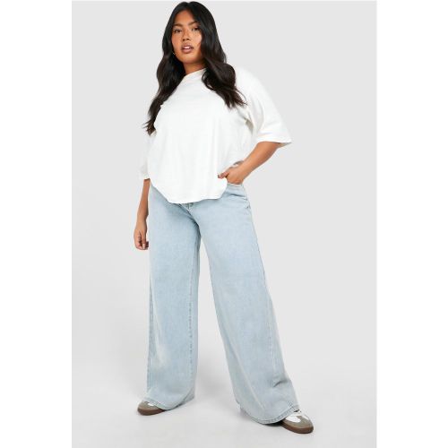 Grande Taille - Jean Large Asymétrique - 44 - boohoo - Modalova