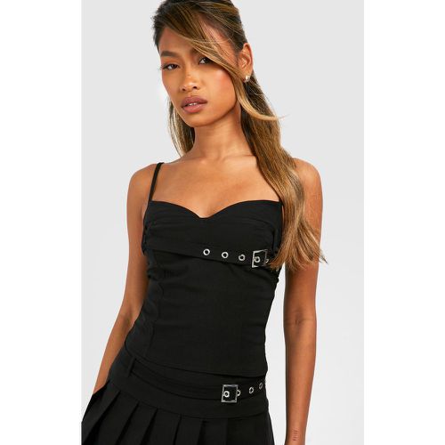 Corset À Boucle - Noir - 38, Noir - boohoo - Modalova