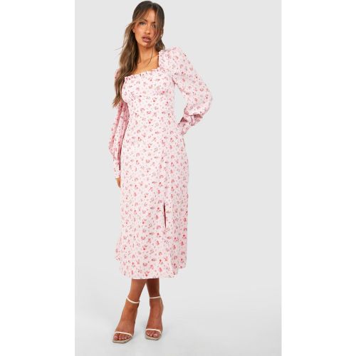 Robe Corset Mi-Longue Fleurie - 42 - boohoo - Modalova