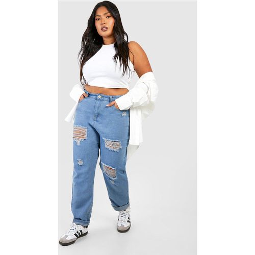 Grande Taille - Jean Mom Déchiré - boohoo - Modalova