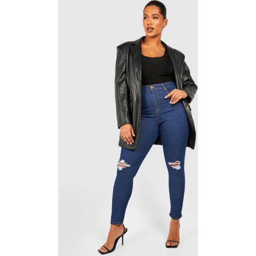 Grande Taille - Jean Skinny Taille Haute - 56 - boohoo - Modalova