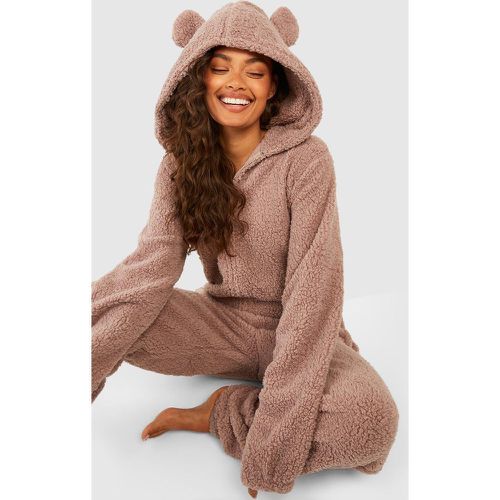 Onesie En Polaire Avec Oreilles - Xl - boohoo - Modalova