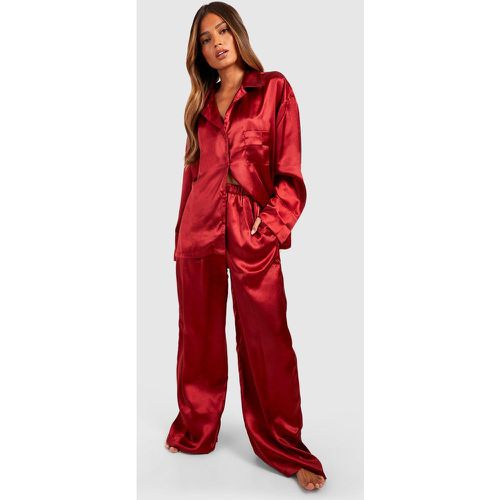 Pyjama Oversize Satiné - 38 - boohoo - Modalova