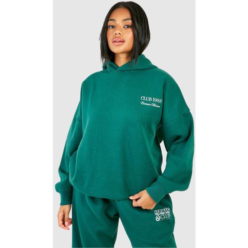 Sweat À Capuche Oversize À Broderie Club 1988 - S - boohoo - Modalova
