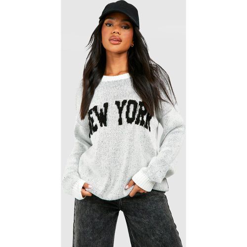 Pull Texturé À Slogan New York - S - boohoo - Modalova