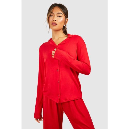 Chemise Boutonnée En Jersey - 34 - boohoo - Modalova