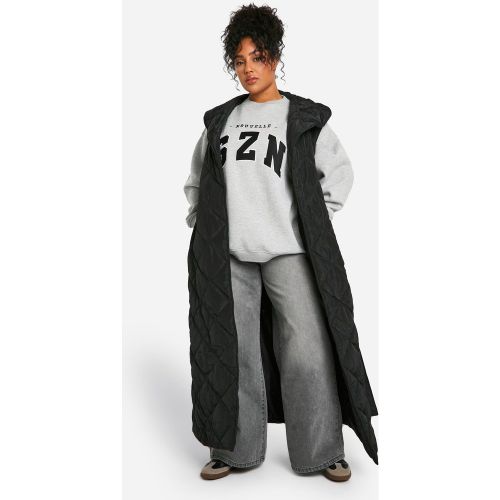 Grande Taille - Doudoune Longue Sans Manches À Ceinture - 46 - boohoo - Modalova