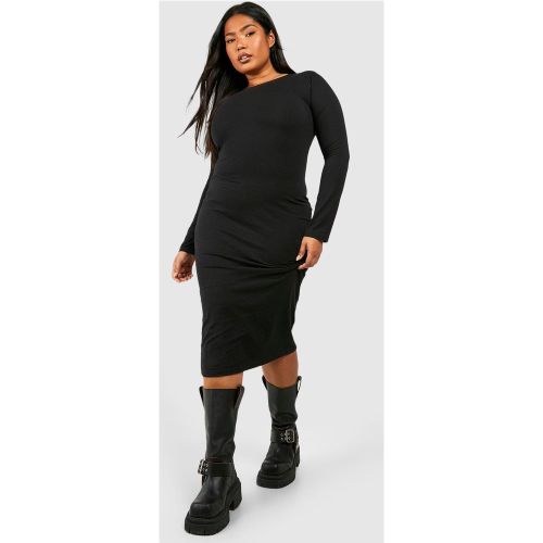 Grande Taille - Robe Mi-Longue À Col Basique - 44 - boohoo - Modalova