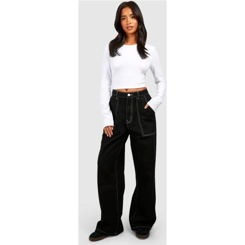 Jean Large À Coutures Contrastantes - 38 - boohoo - Modalova