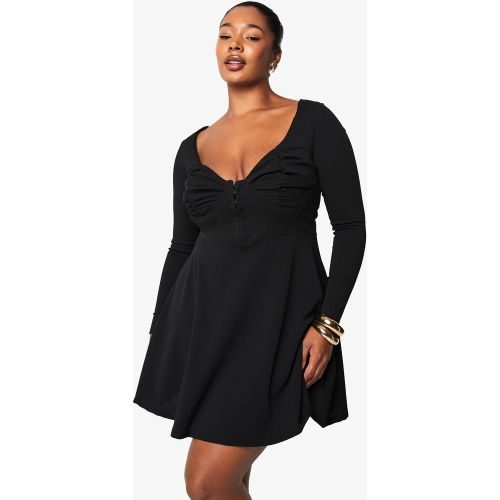 Grande Taille - Robe Corset Froncée - 44 - boohoo - Modalova