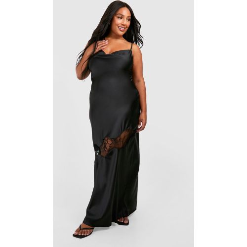 Grande Taille - Robe Nuisette Longue En Dentelle - 44 - boohoo - Modalova