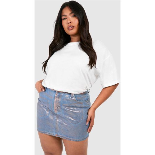 Grande Taille - Mini-Jupe Iridescente Mé"Tall"isée - 56 - boohoo - Modalova