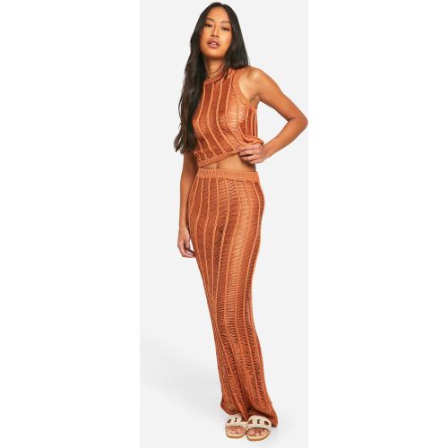 Ensemble En Maille Avec Top À Dos Nageur Et Jupe Longue - L - boohoo - Modalova