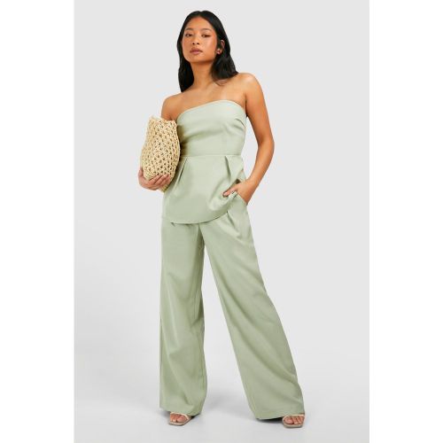 Petite" - Pantalon De Tailleur Large - 34 - boohoo - Modalova