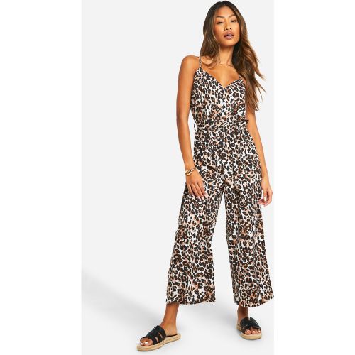 Combinaison Jupe-Culotte À Imprimé Léopard - 38 - boohoo - Modalova