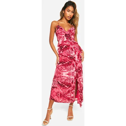 Robe Mi-Longue À Volants - 36 - boohoo - Modalova