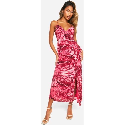 Robe Mi-Longue À Volants - 38 - boohoo - Modalova