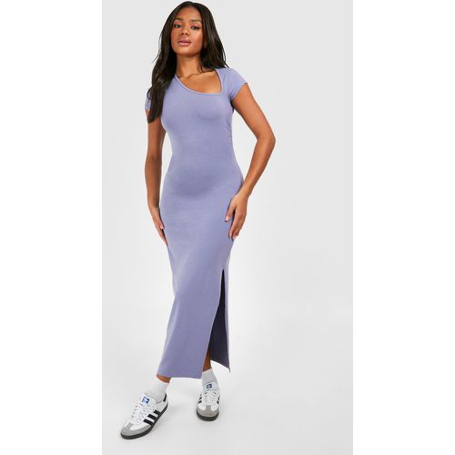 Robe Mi-Longue Froncée Asymétrique - 38 - boohoo - Modalova