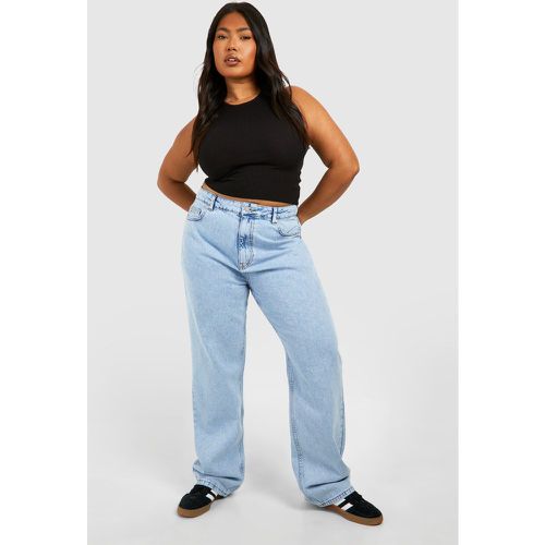 Grande Taille - Jean Droit Délavé - 46 - boohoo - Modalova