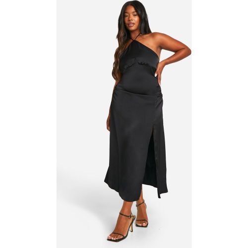 Grande Taille - Robe Mi-Longue Satinée À Dos Nu - 44 - boohoo - Modalova
