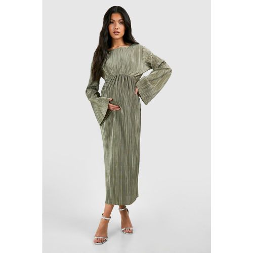 Maternité - Robe De Grossesse Mi-Longue À Manches Chauve-Souris - 36 - boohoo - Modalova