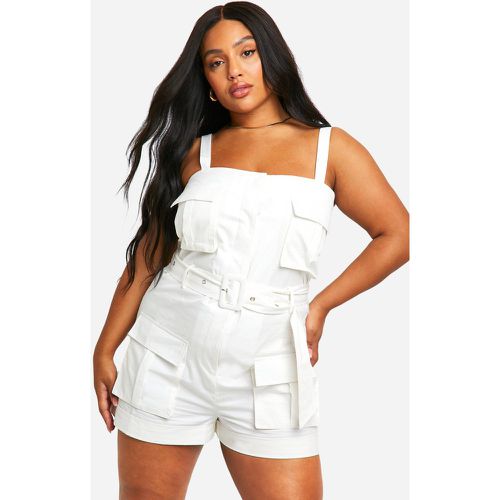 Grande Taille - Combishort Cargo Utilitaire - 44 - boohoo - Modalova