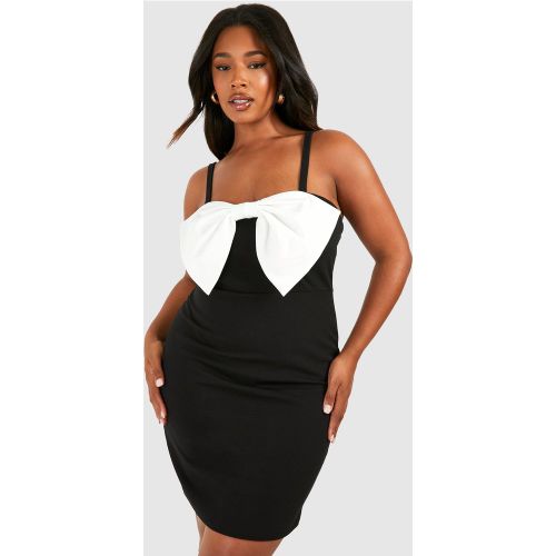 Grande Taille - Robe Courte À Nœud - 44 - boohoo - Modalova