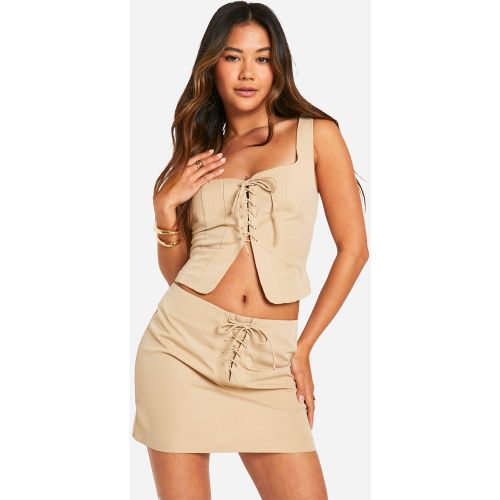 Mini-Jupe À Lacets - 34 - boohoo - Modalova