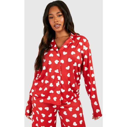 Grande Taille - Chemise De Pyjama À Manches Longues - 44 - boohoo - Modalova