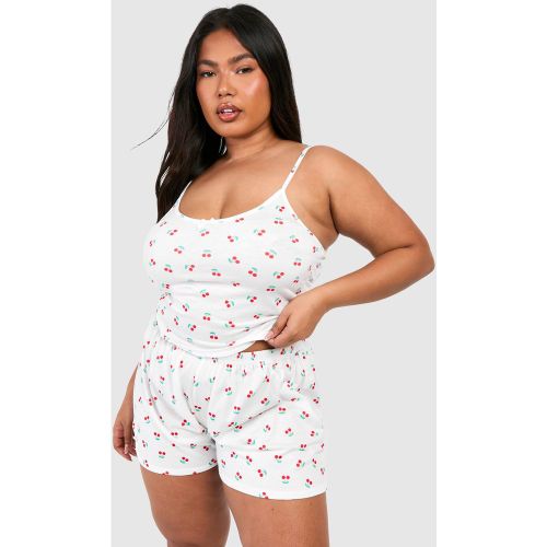 Grande Taille - Short De Pyjama À Imprimé Cerise - 46 - boohoo - Modalova