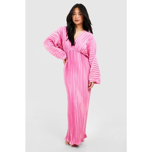 Petite" - Robe Longue Satinée À Manches Chauve-Souris - 34 - boohoo - Modalova
