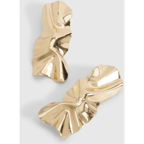 Gold Abstract Rectangle Earrings - boohoo - Modalova