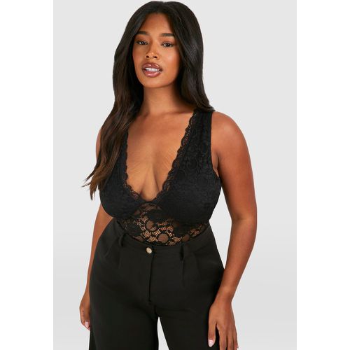 Grande Taille - Body À Décolleté Plongeant - 46 - boohoo - Modalova