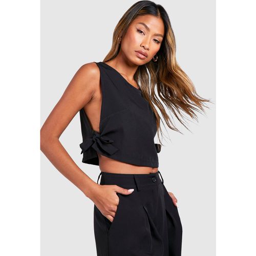 Crop Top De Tailleur Noué - 38 - boohoo - Modalova