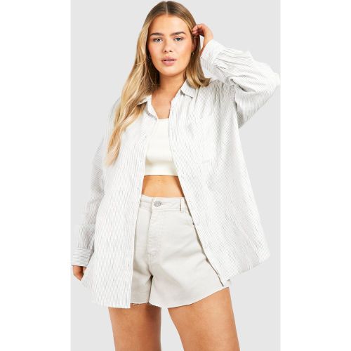 Grande Taille - Chemise Oversize À Rayures - 44 - boohoo - Modalova