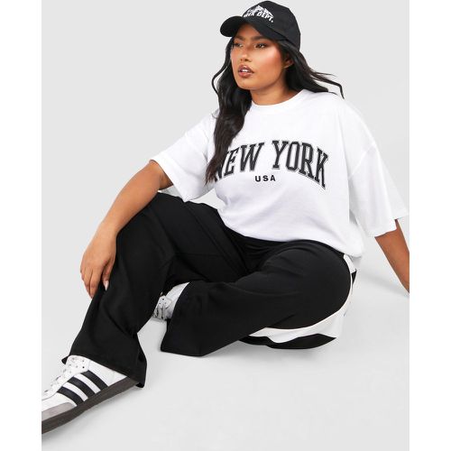 Grande Taille - T-Shirt Oversize À Slogan New York - 44 - boohoo - Modalova