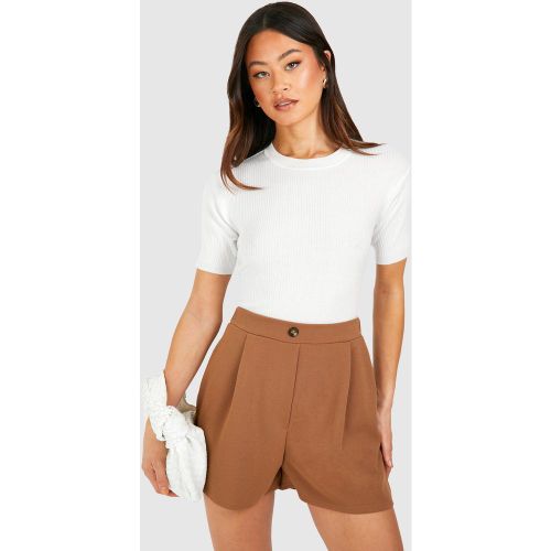 Tall" - Short Plissé En Tissu Crêpe - 36 - boohoo - Modalova