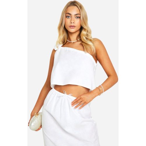 Crop Top Noué En Coton - 34 - boohoo - Modalova