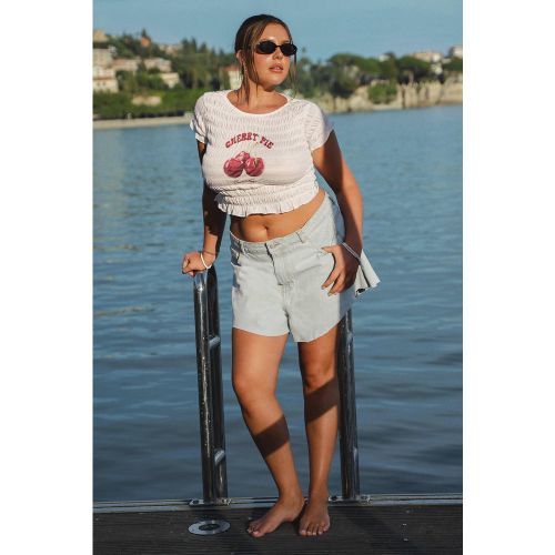 Grande Taille - Short En Jean Basique - 44 - boohoo - Modalova