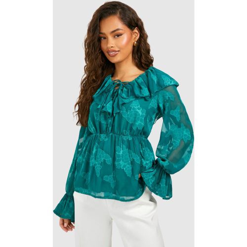 Top Volanté Fleuri - 34 - boohoo - Modalova