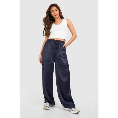 Pantalon Cargo Satiné - 34 - boohoo - Modalova