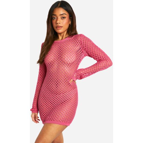 Robe De Plage Courte En Crochet - M - boohoo - Modalova